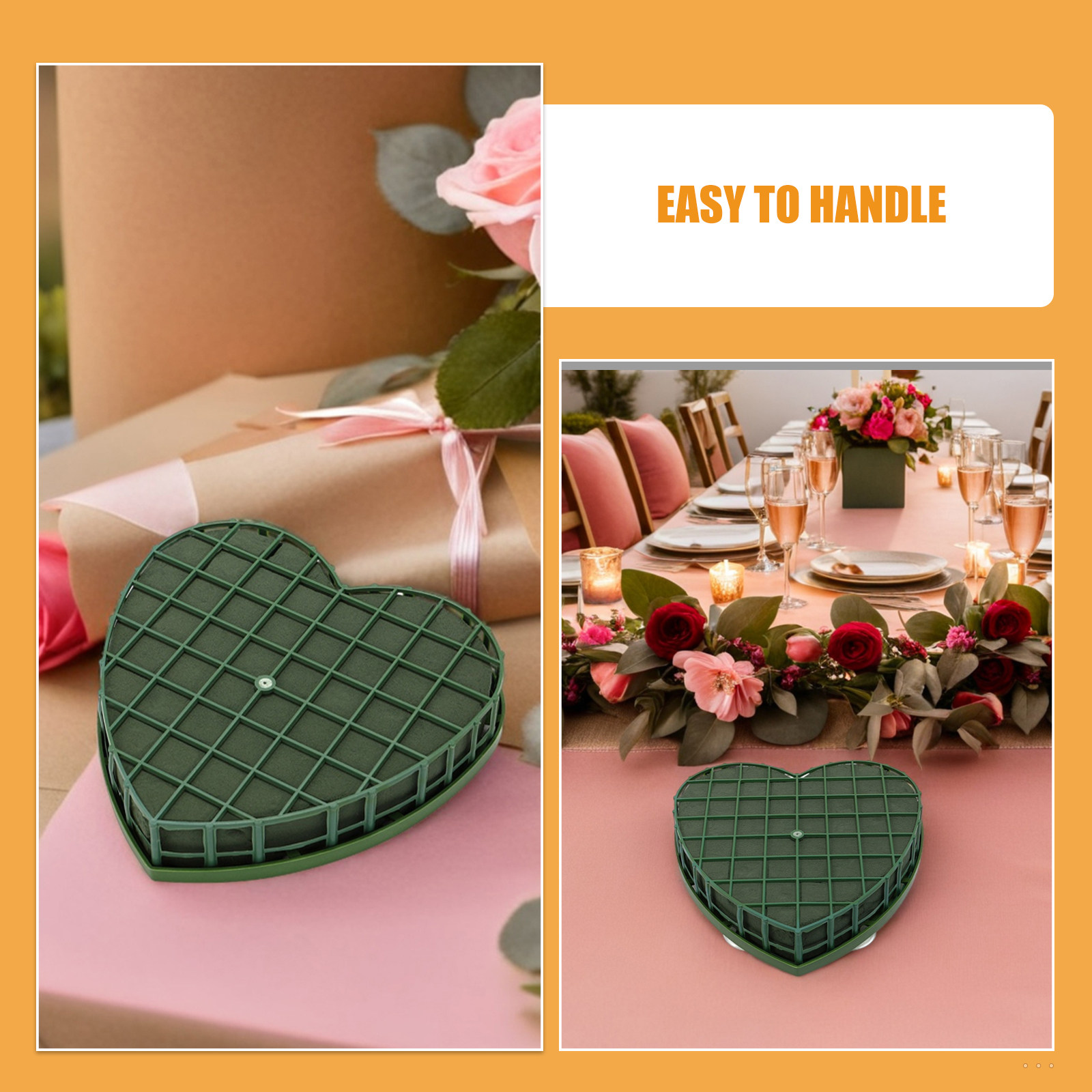 2Pcs Heart Floral Foam Water A - Bouquet Holder Foam review and price